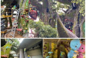 惠州港惠新天地公共广播系统和树上音响系统